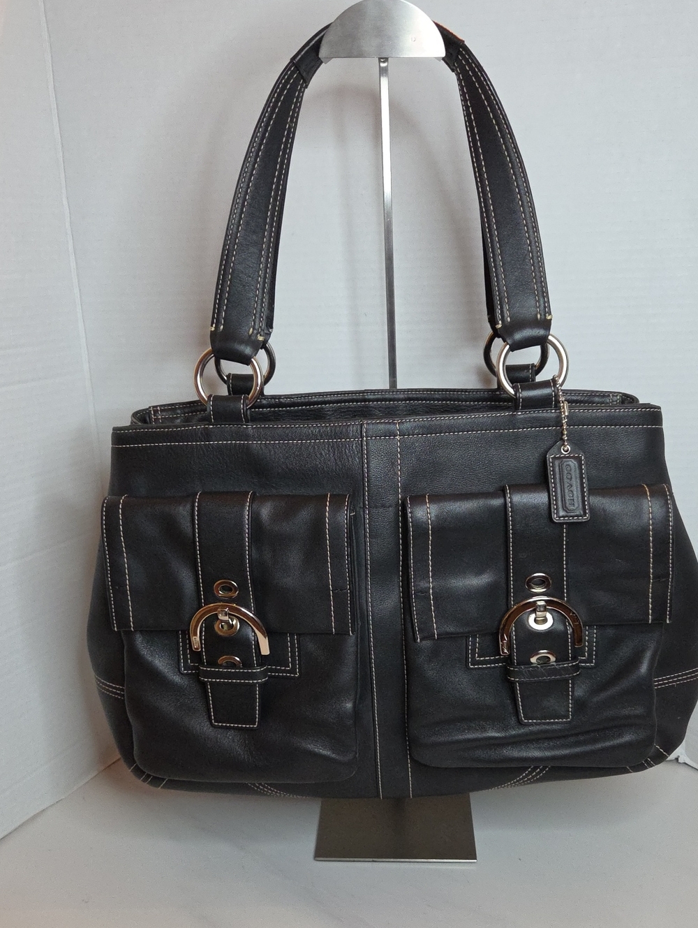 Coach Vintage Soho Black Leather Bag - Style # 6466